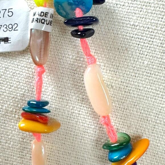 Free People Ariana Ost At The Market Necklace Pink NWT Belly Chain Shells Beach - Picture 13 of 16